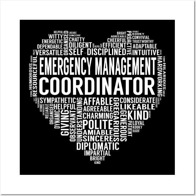 Emergency Management Coordinator Heart Wall Art by LotusTee